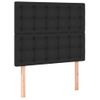 Pack 2 Uds Cabeceros Cama | Panel De Cabeceras De Cuero Sintético Negro 80x5x78/88 Cm Cfw706298