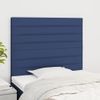 Pack 2 Uds Cabeceros Cama | Panel De Cabeceras De Tela Azul 100x5x78/88 Cm Cfw742434