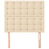 Pack 2 Uds Cabeceros Cama | Panel De Cabeceras De Tela Color Crema 90x5x78/88 Cm Cfw465800