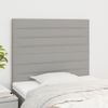 Pack 2 Uds Cabeceros Cama | Panel De Cabeceras De Tela Gris Claro 90x5x78/88 Cm Cfw763287