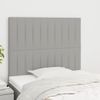 Pack 2 Uds Cabeceros Cama | Panel De Cabeceras De Tela Gris Claro 90x5x78/88 Cm Cfw259858