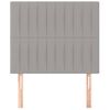 Pack 2 Uds Cabeceros Cama | Panel De Cabeceras De Tela Gris Claro 90x5x78/88 Cm Cfw259858