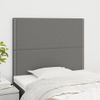 Pack 2 Uds Cabeceros Cama | Panel De Cabeceras De Tela Gris Oscuro 100x5x78/88 Cm Cfw111593