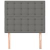 Pack 2 Uds Cabeceros Cama | Panel De Cabeceras De Tela Gris Oscuro 100x5x78/88 Cm Cfw200654