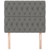 Pack 2 Uds Cabeceros Cama | Panel De Cabeceras De Tela Gris Oscuro 100x7x78/88 Cm Cfw726566