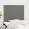 Pack 2 Uds Cabeceros Cama | Panel De Cabeceras De Tela Gris Oscuro 80x5x78/88 Cm Cfw925217