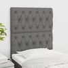 Pack 2 Uds Cabeceros Cama | Panel De Cabeceras De Tela Gris Oscuro 80x7x78/88 Cm Cfw462481