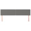 Pack 2 Uds Cabeceros Cama | Panel De Cabeceras De Tela Gris Oscuro 90x5x78/88 Cm Cfw595877