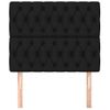 Pack 2 Uds Cabeceros Cama | Panel De Cabeceras De Tela Negro 100x7x78/88 Cm Cfw310001