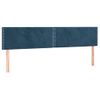 Pack 2 Uds Cabeceros Cama | Panel De Cabeceras De Terciopelo Azul Oscuro 100x5x78/88 Cm Cfw908639