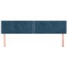 Pack 2 Uds Cabeceros Cama | Panel De Cabeceras De Terciopelo Azul Oscuro 100x5x78/88 Cm Cfw908639