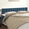 Pack 2 Uds Cabeceros Cama | Panel De Cabeceras De Terciopelo Azul Oscuro 100x5x78/88 Cm Cfw699428