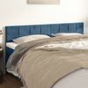 Pack 2 Uds Cabeceros Cama | Panel De Cabeceras De Terciopelo Azul Oscuro 100x5x78/88 Cm Cfw683602