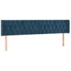 Pack 2 Uds Cabeceros Cama | Panel De Cabeceras De Terciopelo Azul Oscuro 100x7x78/88 Cm Cfw901007