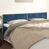 Pack 2 Uds Cabeceros Cama | Panel De Cabeceras De Terciopelo Azul Oscuro 80x5x78/88 Cm Cfw395354