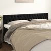 Pack 2 Uds Cabeceros Cama | Panel De Cabeceras De Terciopelo Negro 100x7x78/88 Cm Cfw936136