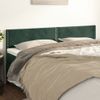 Pack 2 Uds Cabeceros Cama | Panel De Cabeceras De Terciopelo Verde Oscuro 100x5x78/88 Cm Cfw387652