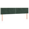 Pack 2 Uds Cabeceros Cama | Panel De Cabeceras De Terciopelo Verde Oscuro 100x5x78/88 Cm Cfw387652