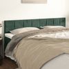 Pack 2 Uds Cabeceros Cama | Panel De Cabeceras De Terciopelo Verde Oscuro 100x5x78/88 Cm Cfw323914