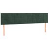 Pack 2 Uds Cabeceros Cama | Panel De Cabeceras De Terciopelo Verde Oscuro 100x5x78/88 Cm Cfw323914