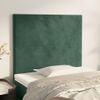 Pack 2 Uds Cabeceros Cama | Panel De Cabeceras De Terciopelo Verde Oscuro 80x5x78/88 Cm Cfw256232