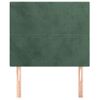 Pack 2 Uds Cabeceros Cama | Panel De Cabeceras De Terciopelo Verde Oscuro 80x5x78/88 Cm Cfw256232