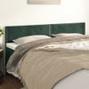 Pack 2 Uds Cabeceros Cama | Panel De Cabeceras De Terciopelo Verde Oscuro 80x5x78/88 Cm Cfw738629