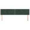 Pack 2 Uds Cabeceros Cama | Panel De Cabeceras De Terciopelo Verde Oscuro 80x5x78/88 Cm Cfw738629