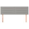 Pack 2 Uds Cabeceros Cama | Panel De Cabeceras Tela Gris Claro 72x5x78/88 Cm Cfw128226