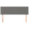 Pack 2 Uds Cabeceros Cama | Panel De Cabeceras Tela Gris Oscuro 72x5x78/88 Cm Cfw913585