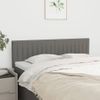 Pack 2 Uds Cabeceros Cama | Panel De Cabeceras Tela Gris Oscuro 72x5x78/88 Cm Cfw255062