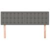 Pack 2 Uds Cabeceros Cama | Panel De Cabeceras Tela Gris Oscuro 72x5x78/88 Cm Cfw119341