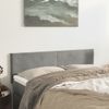 Pack 2 Uds Cabeceros Cama | Panel De Cabeceras Terciopelo Gris Claro 72x5x78/88 Cm Cfw476831