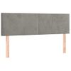 Pack 2 Uds Cabeceros Cama | Panel De Cabeceras Terciopelo Gris Claro 72x5x78/88 Cm Cfw476831