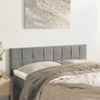 Pack 2 Uds Cabeceros Cama | Panel De Cabeceras Terciopelo Gris Claro 72x5x78/88 Cm Cfw540545