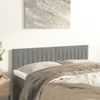 Pack 2 Uds Cabeceros Cama | Panel De Cabeceras Terciopelo Gris Claro 72x5x78/88 Cm Cfw618447