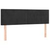 Pack 2 Uds Cabeceros Cama | Panel De Cabeceras Terciopelo Negro 72x5x78/88 Cm Cfw281126