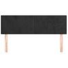 Pack 2 Uds Cabeceros Cama | Panel De Cabeceras Terciopelo Negro 72x5x78/88 Cm Cfw281126