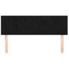 Pack 2 Uds Cabeceros Cama | Panel De Cabeceras Terciopelo Negro 72x5x78/88 Cm Cfw929041