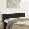 Pack 2 Uds Cabeceros Cama | Panel De Cabeceras Terciopelo Negro 72x5x78/88 Cm Cfw198282