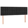 Pack 2 Uds Cabeceros Cama | Panel De Cabeceras Terciopelo Negro 72x5x78/88 Cm Cfw198282