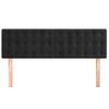 Pack 2 Uds Cabeceros Cama | Panel De Cabeceras Terciopelo Negro 72x5x78/88 Cm Cfw198282