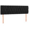 Pack 2 Uds Cabeceros Cama | Panel De Cabeceras Terciopelo Negro 72x7x78/88 Cm Cfw315489