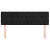 Pack 2 Uds Cabeceros Cama | Panel De Cabeceras Terciopelo Negro 72x7x78/88 Cm Cfw315489