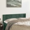 Pack 2 Uds Cabeceros Cama | Panel De Cabeceras Terciopelo Verde Oscuro 72x5x78/88 Cm Cfw563658