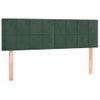 Pack 2 Uds Cabeceros Cama | Panel De Cabeceras Terciopelo Verde Oscuro 72x5x78/88 Cm Cfw182993