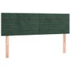 Pack 2 Uds Cabeceros Cama | Panel De Cabeceras Terciopelo Verde Oscuro 72x5x78/88 Cm Cfw382142