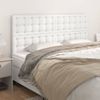 Pack 4 Uds Cabeceros Cama | Panel De Cabeceras De Cuero Sintético Blanco 100x5x78/88 Cm Cfw930329