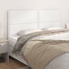 Pack 4 Uds Cabeceros Cama | Panel De Cabeceras De Cuero Sintético Blanco 80x5x78/88 Cm Cfw636865