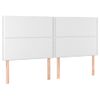 Pack 4 Uds Cabeceros Cama | Panel De Cabeceras De Cuero Sintético Blanco 80x5x78/88 Cm Cfw636865